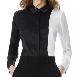 Alice + Olivia Willa Combo Placket  Shirt